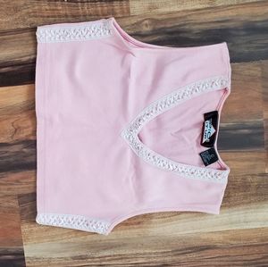 Pale pink crop top